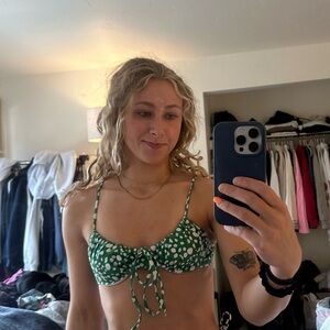 green swimsuit top from shein - size S